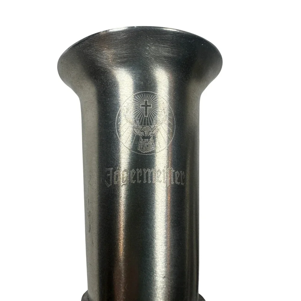 Jägermeister Pewter Shot Glasses Deer Head Antler Metal‎ Lot of 3 Barware